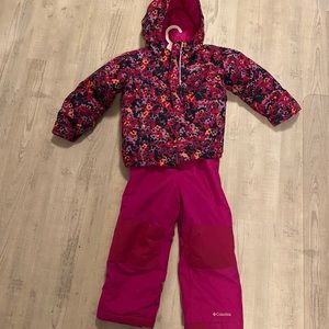 4T Columbia girls jacket and snow pants